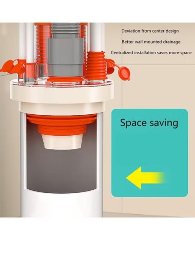 fantasize Universal Fit Drain Pipe Hose Silicone Plug, Kitchen and Bathroom Drain Pipe Plug Effective Drainages Solution Pipe Joint Plug Prevent Odors Blockages, Drain Hose Sealing Plug for Laundry Room - Image 4